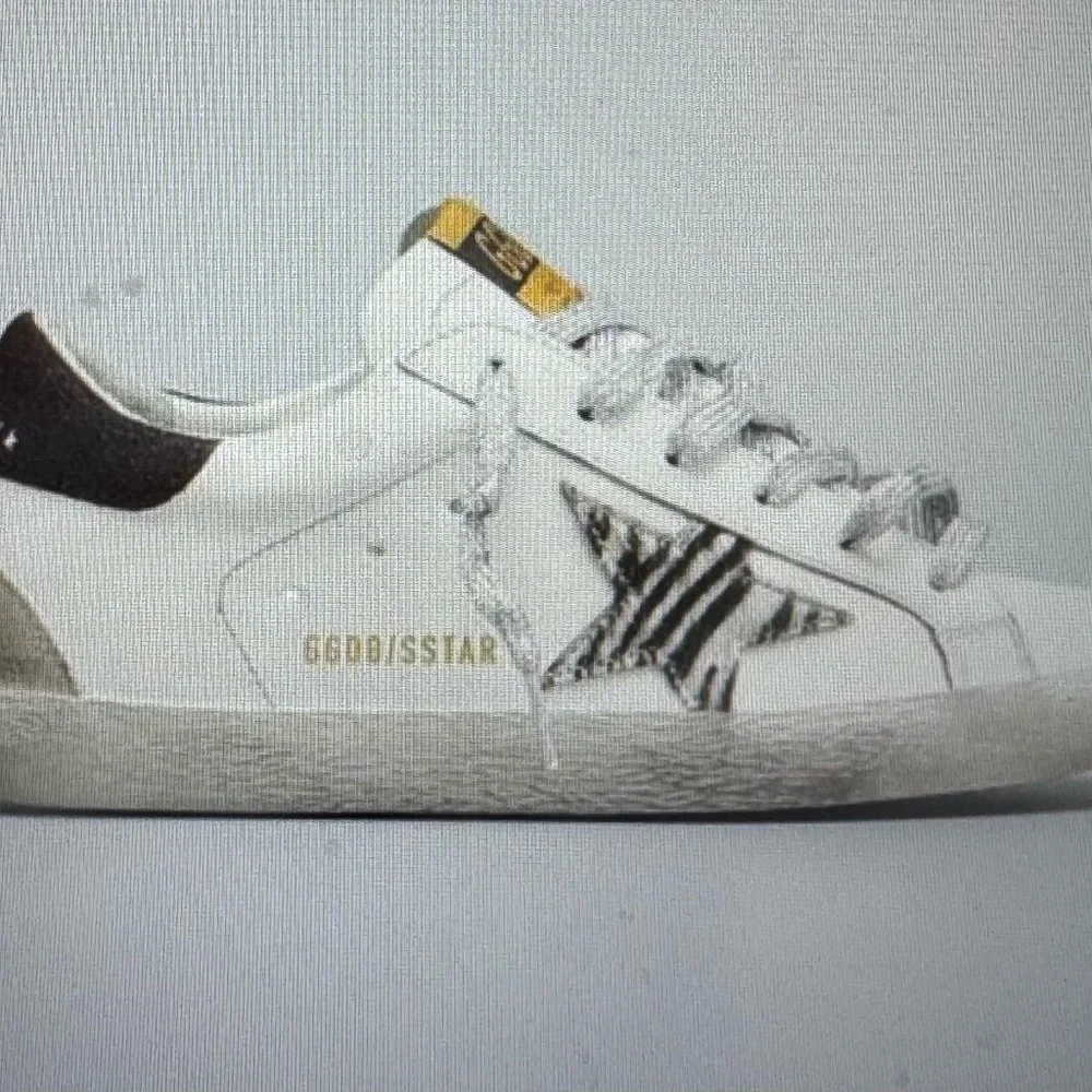 Golden Goose Women's Superstar White Leather /Suede Heels/ Zebra Stars/ Sz.38 - Picture 13 of 13